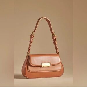 Anthropologie Tan Leather Shoulder Bag